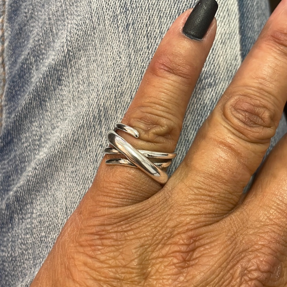 Sterling Silver Adjustable Ring - image 1
